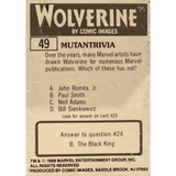 1988 Wolverine Trading Cards